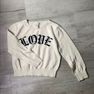 Cropped Rib-Knit Sweater